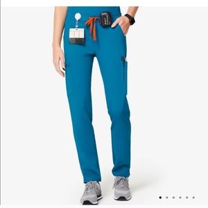 Figs Limited Edition Teal Skinny Cargo Pants